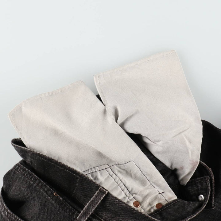 1990'S Levi's 501-5960 Black Denim Straight Leg Jeans, Made in USA, Women's Size L (equivalent to W27), Vintage. cotton black type Vintage Second Hand