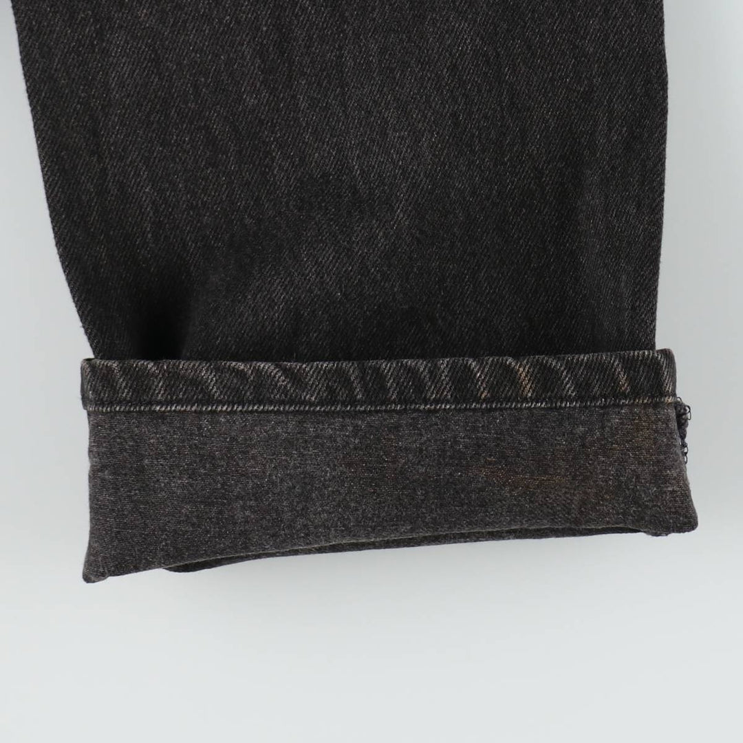 1990'S Levi's 501-5960 Black Denim Straight Leg Jeans, Made in USA, Women's Size L (equivalent to W27), Vintage. cotton black type Vintage Second Hand