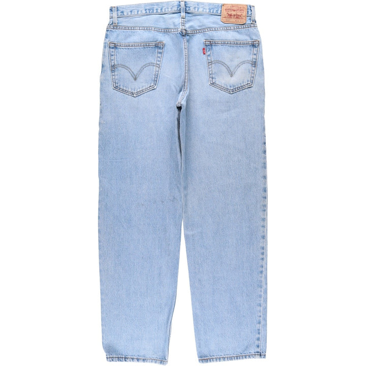 Levi's 550 Relaxed Fit Tapered Denim Pants for Men, W36 cotton Blue type light blue Vintage Second Hand