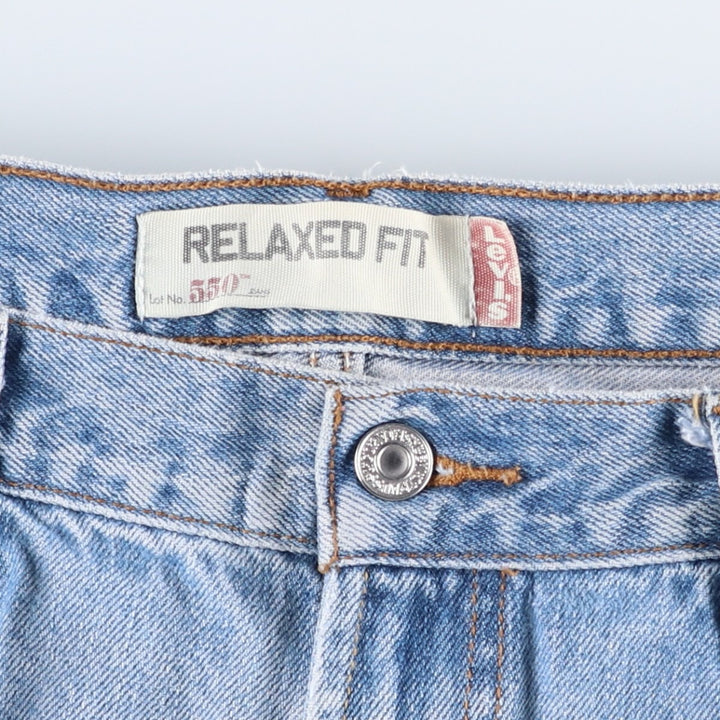 Levi's 550 Relaxed Fit Tapered Denim Pants for Men, W36 cotton Blue type light blue Vintage Second Hand