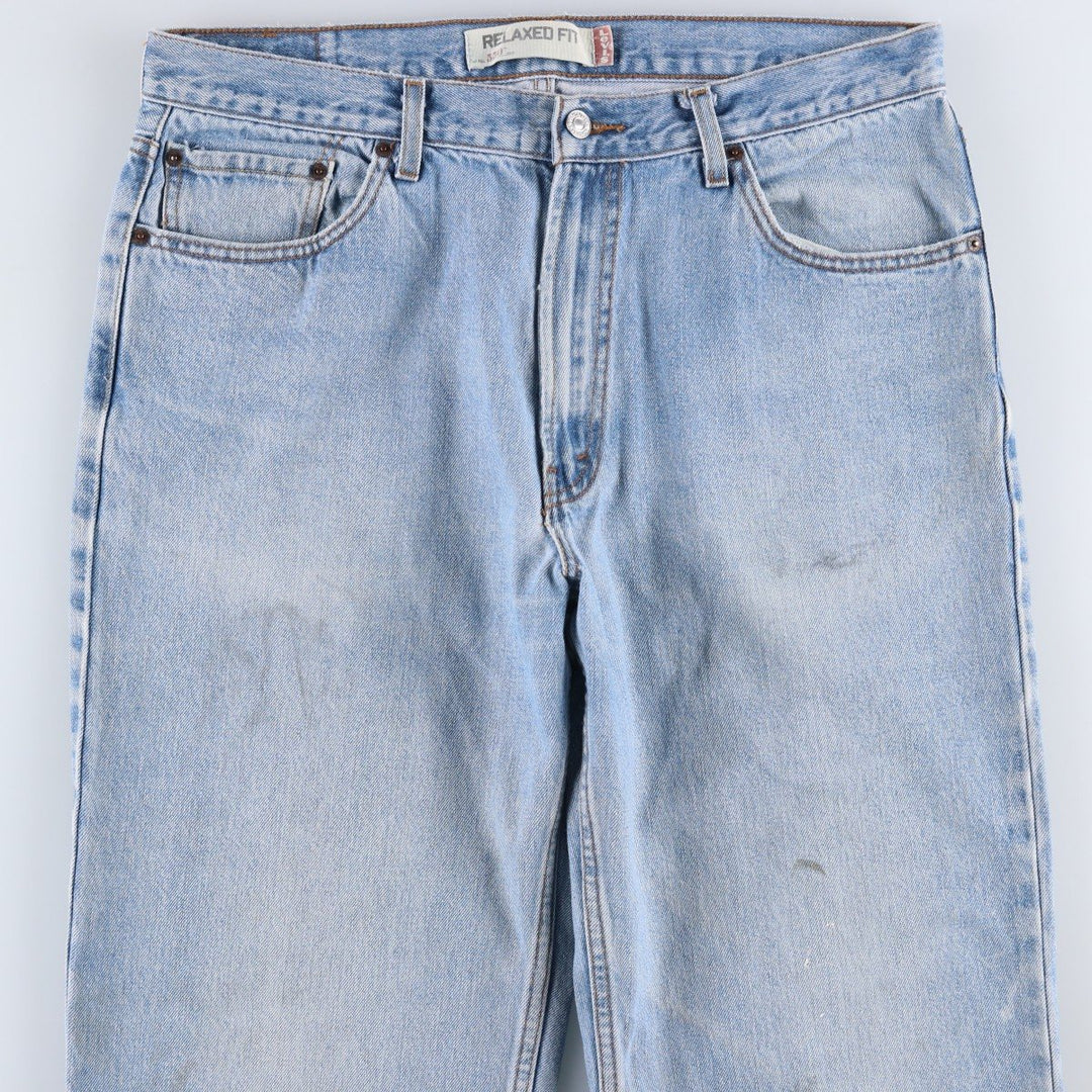 Levi's 550 Relaxed Fit Tapered Denim Pants for Men, W36 cotton Blue type light blue Vintage Second Hand