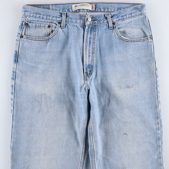 Levi's 550 Relaxed Fit Tapered Denim Pants for Men, W36 cotton Blue type light blue Vintage Second Hand