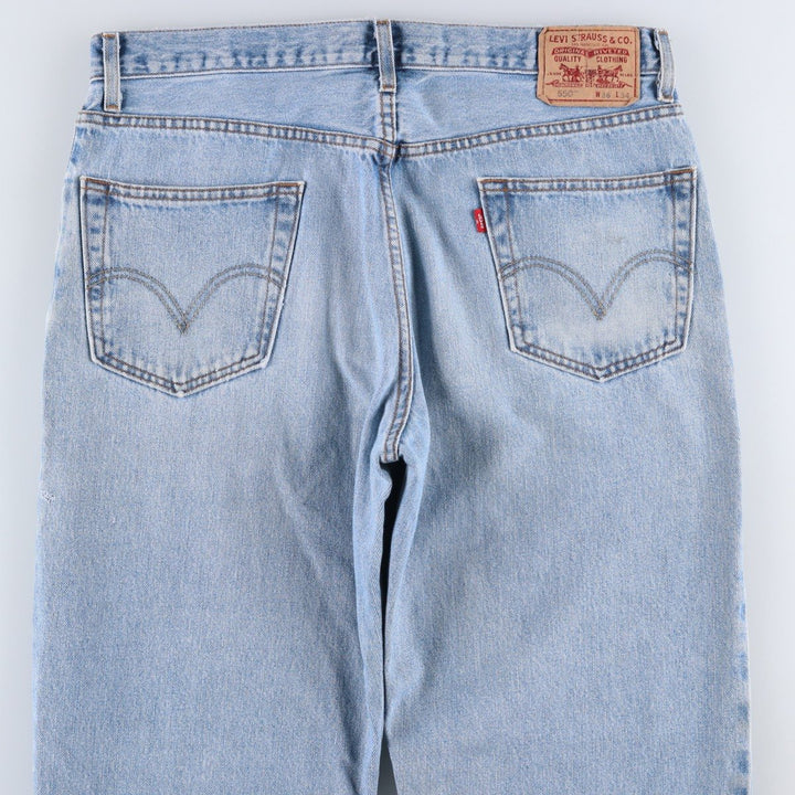 Levi's 550 Relaxed Fit Tapered Denim Pants for Men, W36 cotton Blue type light blue Vintage Second Hand