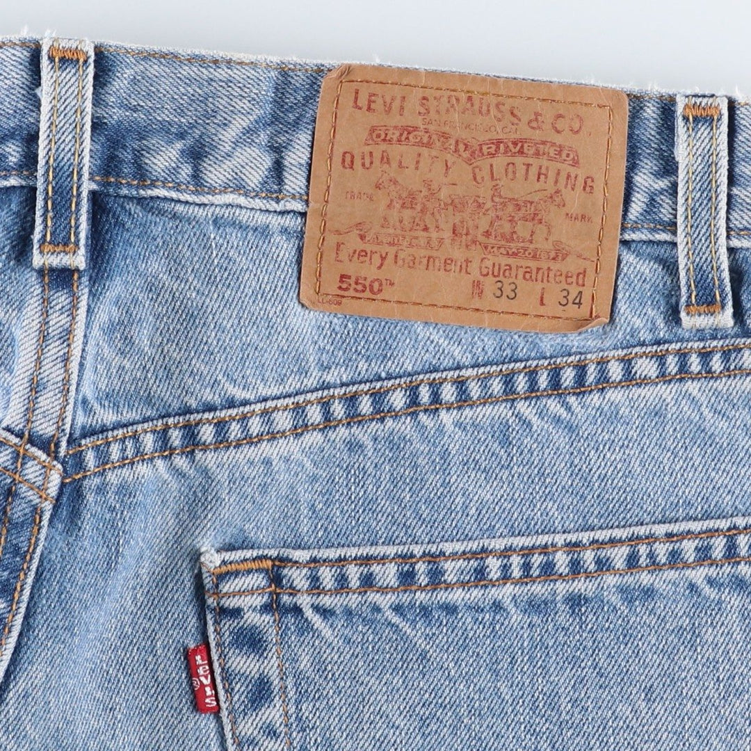Levi's 550 tapered denim pants for men, size W33 unclear Blue type light blue Vintage Second Hand