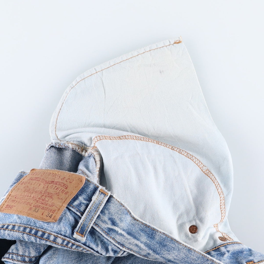 Levi's 550 tapered denim pants for men, size W33 unclear Blue type light blue Vintage Second Hand