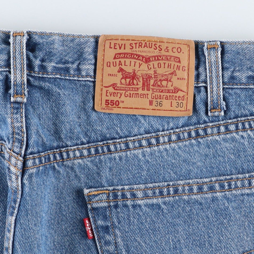Levi's 550 Relaxed Fit Tapered Denim Pants, Made in Canada, Men's W35 (approx.) cotton blue type Vintage Second Hand