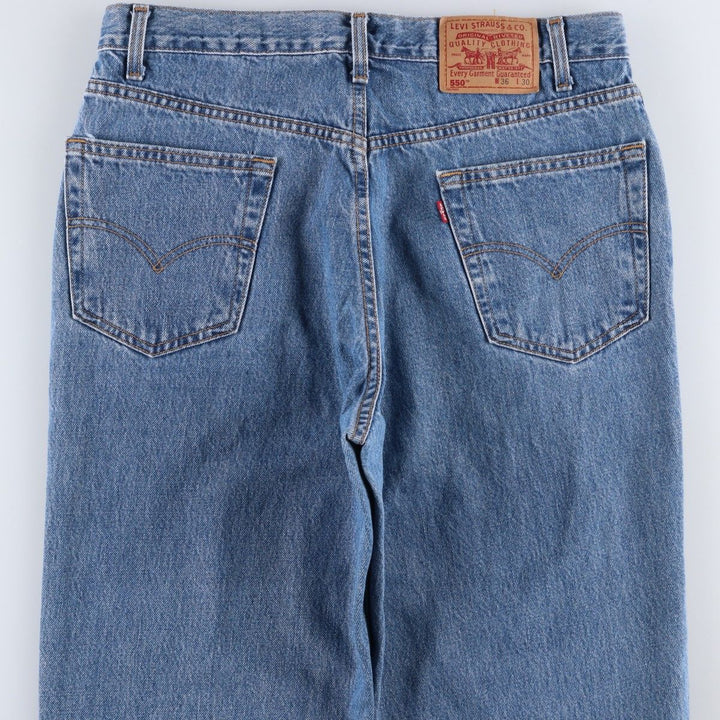 Levi's 550 Relaxed Fit Tapered Denim Pants, Made in Canada, Men's W35 (approx.) cotton blue type Vintage Second Hand