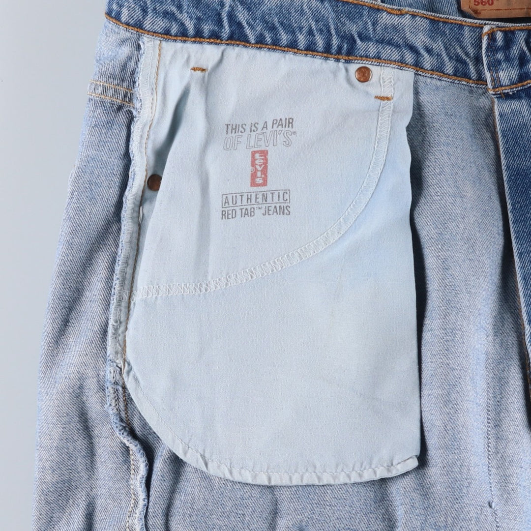 90'S Levi's 560-4891 Loose Fit Tapered Leg Denim Pants, Men's, Size 36 (Vintage) cotton blue type Vintage Second Hand