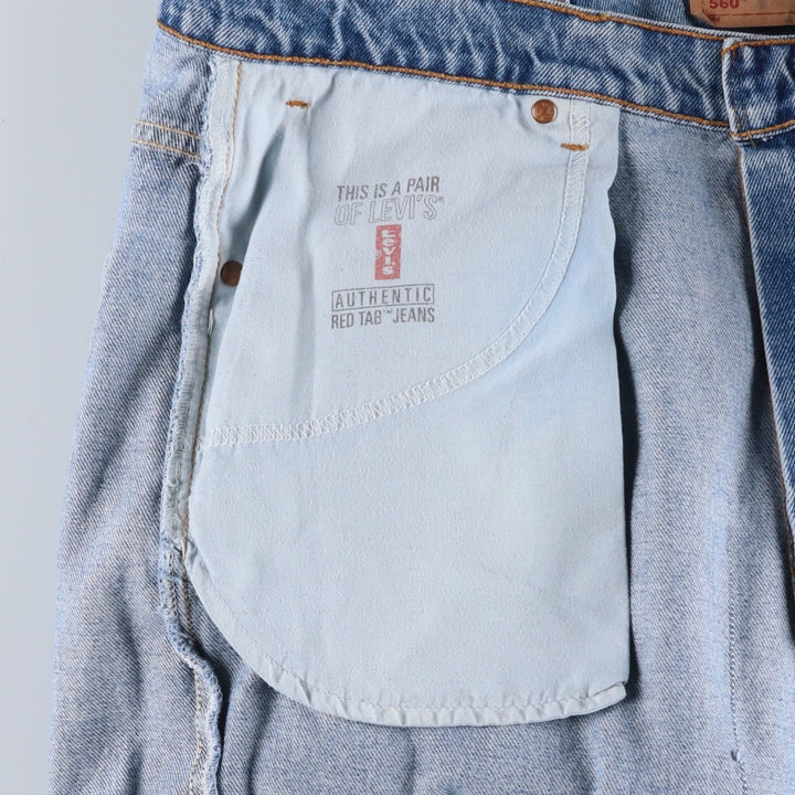 90'S Levi's 560-4891 Loose Fit Tapered Leg Denim Pants, Men's, Size 36 (Vintage) cotton blue type Vintage Second Hand