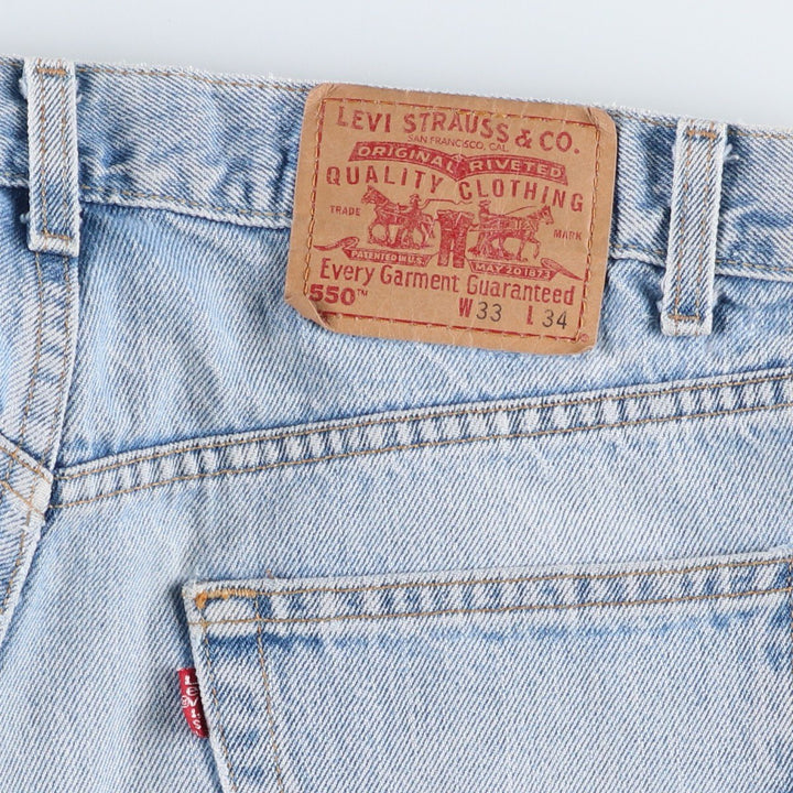 00'S Levi's 550 Relaxed Fit Tapered Denim Pants Men's W33 cotton blue type Vintage Second Hand