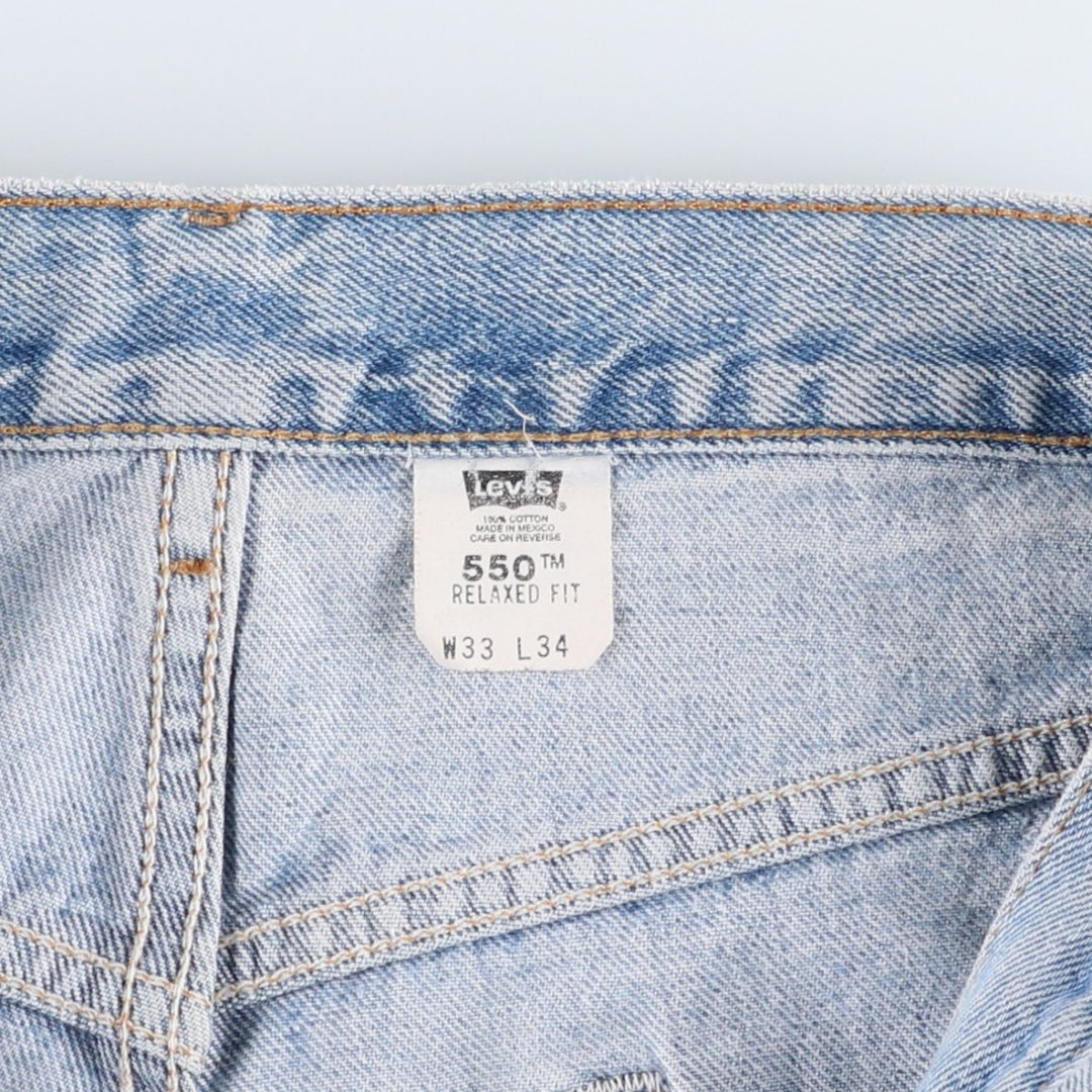 00'S Levi's 550 Relaxed Fit Tapered Denim Pants Men's W33 cotton blue type Vintage Second Hand