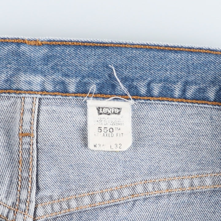 00'S Levi's 550 Relaxed Fit Tapered Denim Pants Men's W34 cotton blue type Vintage Second Hand