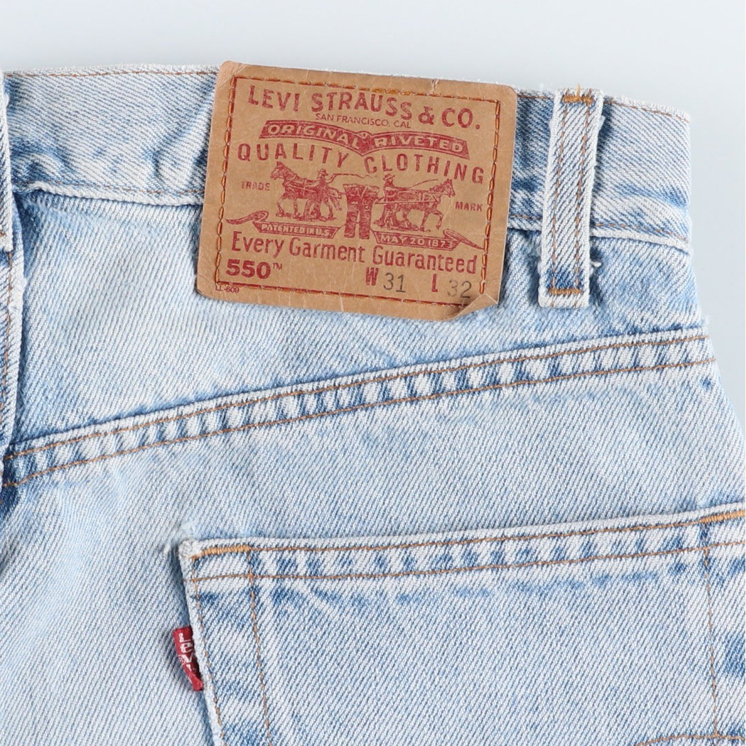 00'S Levi's 550 Relaxed Fit Tapered Denim Pants for Men, W31 cotton blue type Vintage Second Hand