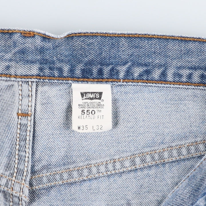 1990'S Levi's 550-4891 Relaxed Fit Tapered Denim Pants, Men's W35 (approx.), Vintage cotton blue type Vintage Second Hand