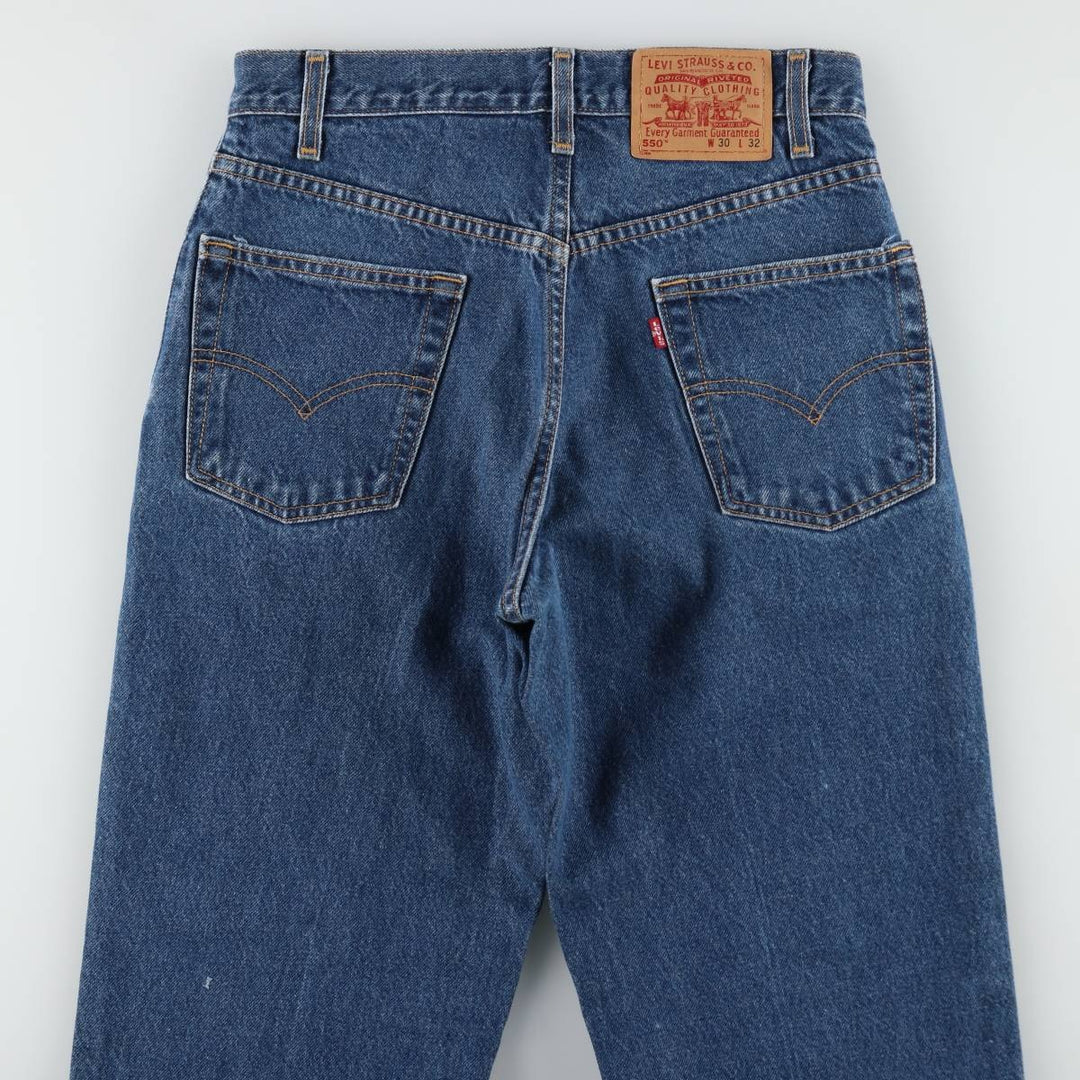 2000'S Levi's 550 Relaxed Fit Tapered Denim Pants, Men's W30 equivalent. cotton blue type Vintage Second Hand