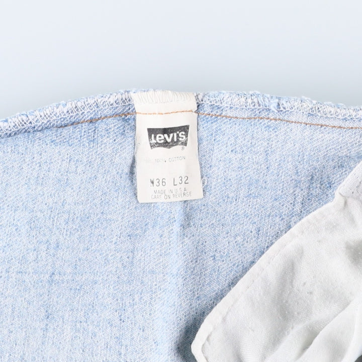 1990'S Levi's 550-4834 Tapered Denim Pants, Made in USA, Men's Size W36 (approx.), Vintage cotton Blue type light blue Vintage Second Hand