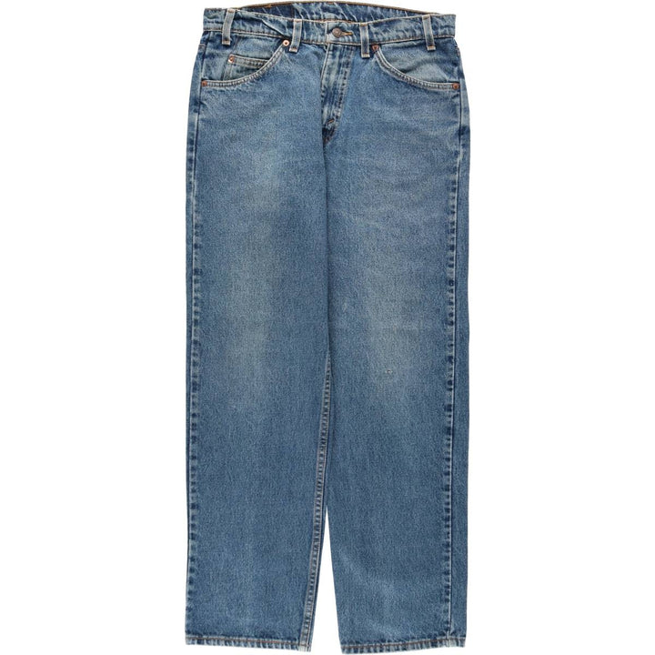 1990'S Levi's 550 Relaxed Fit Orange Tab Tapered Denim Pants, Made in USA, Men's Size W32 (approx.), Vintage cotton blue type Vintage Second Hand