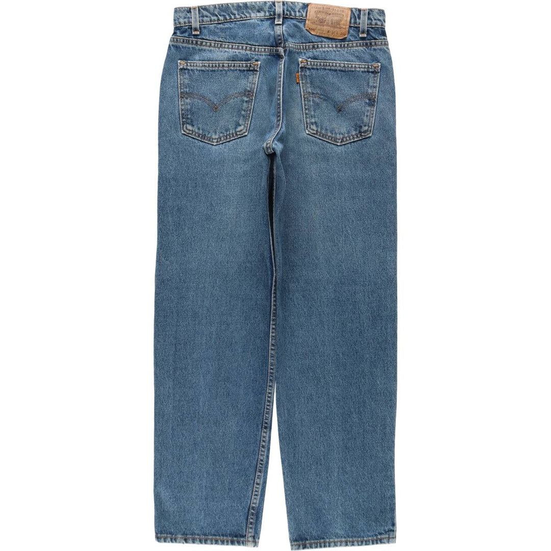 1990'S Levi's 550 Relaxed Fit Orange Tab Tapered Denim Pants, Made in USA, Men's Size W32 (approx.), Vintage cotton blue type Vintage Second Hand