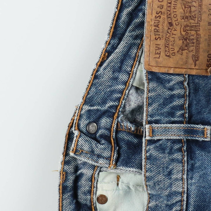 1990'S Levi's 550 Relaxed Fit Orange Tab Tapered Denim Pants, Made in USA, Men's Size W32 (approx.), Vintage cotton blue type Vintage Second Hand