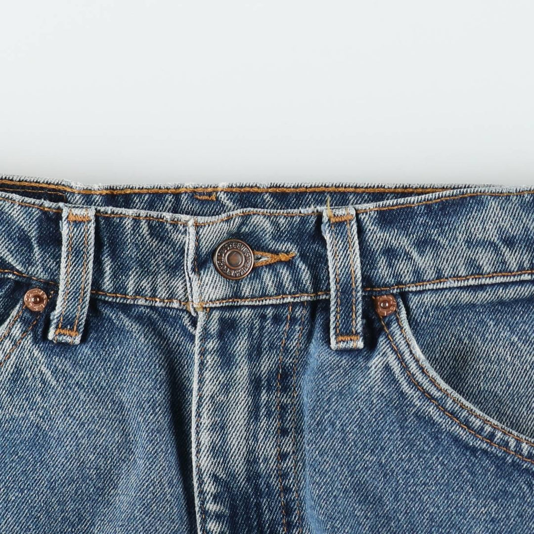 1990'S Levi's 550 Relaxed Fit Orange Tab Tapered Denim Pants, Made in USA, Men's Size W32 (approx.), Vintage cotton blue type Vintage Second Hand