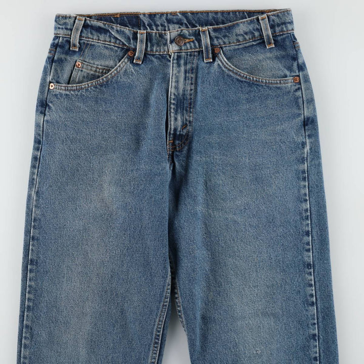 1990'S Levi's 550 Relaxed Fit Orange Tab Tapered Denim Pants, Made in USA, Men's Size W32 (approx.), Vintage cotton blue type Vintage Second Hand