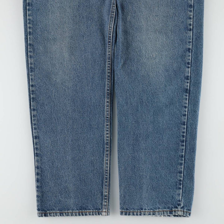 1990'S Levi's 550 Relaxed Fit Orange Tab Tapered Denim Pants, Made in USA, Men's Size W32 (approx.), Vintage cotton blue type Vintage Second Hand
