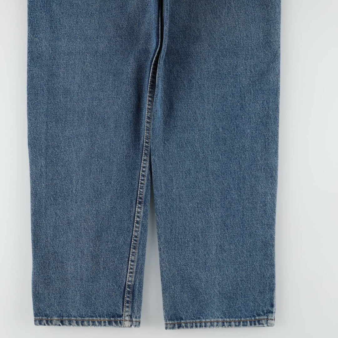 1990'S Levi's 550 Relaxed Fit Orange Tab Tapered Denim Pants, Made in USA, Men's Size W32 (approx.), Vintage cotton blue type Vintage Second Hand
