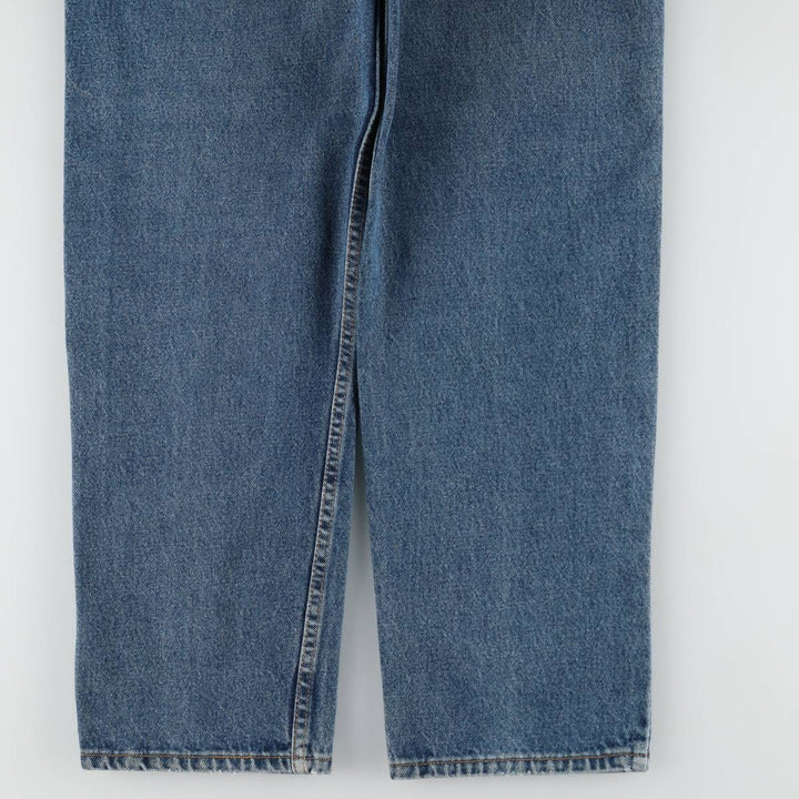 1990'S Levi's 550 Relaxed Fit Orange Tab Tapered Denim Pants, Made in USA, Men's Size W32 (approx.), Vintage cotton blue type Vintage Second Hand