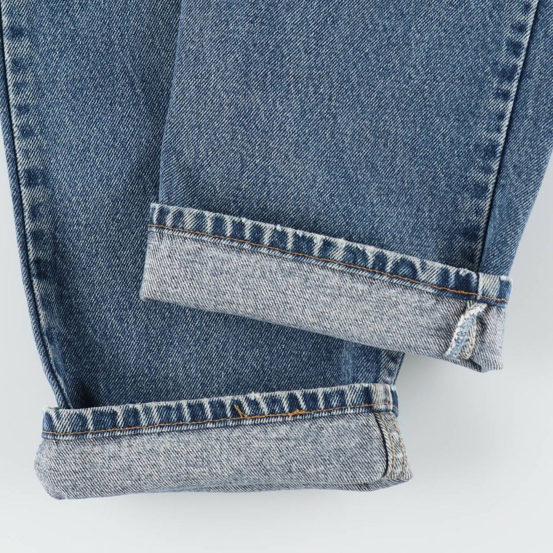 1990'S Levi's 550 Relaxed Fit Orange Tab Tapered Denim Pants, Made in USA, Men's Size W32 (approx.), Vintage cotton blue type Vintage Second Hand