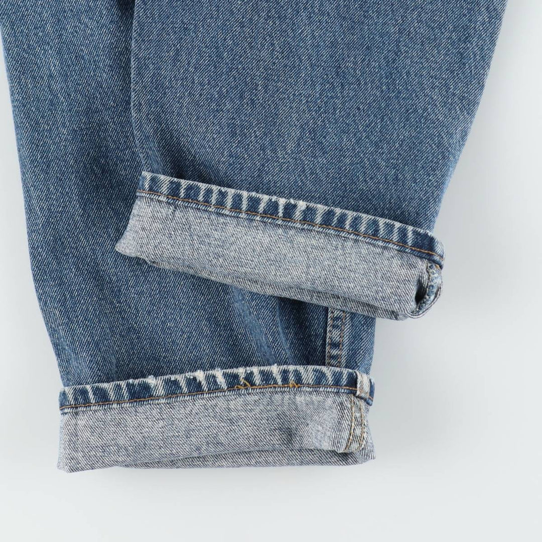 1990'S Levi's 550 Relaxed Fit Orange Tab Tapered Denim Pants, Made in USA, Men's Size W32 (approx.), Vintage cotton blue type Vintage Second Hand
