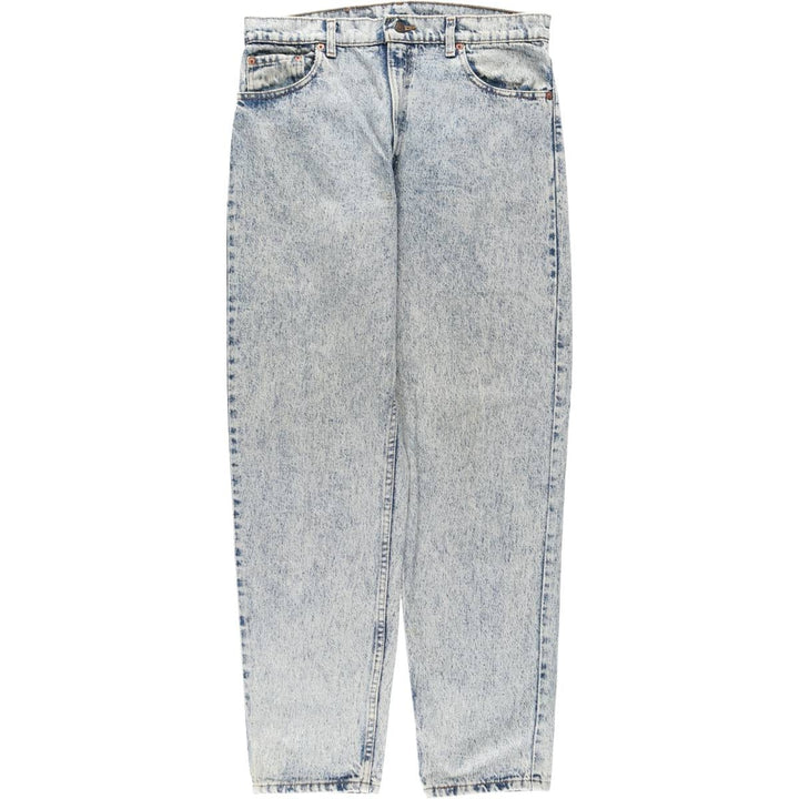 Levi's 550-4822 Chemical Wash Tapered Denim Pants, Made in USA, Men's Size W34 (approx.) cotton blue type Vintage Second Hand
