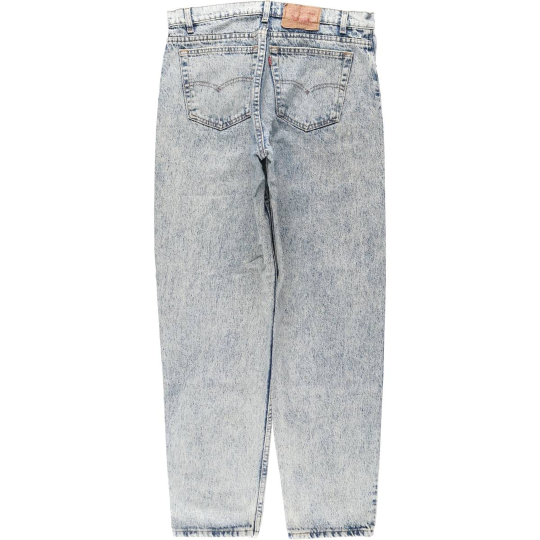 Levi's 550-4822 Chemical Wash Tapered Denim Pants, Made in USA, Men's Size W34 (approx.) cotton blue type Vintage Second Hand