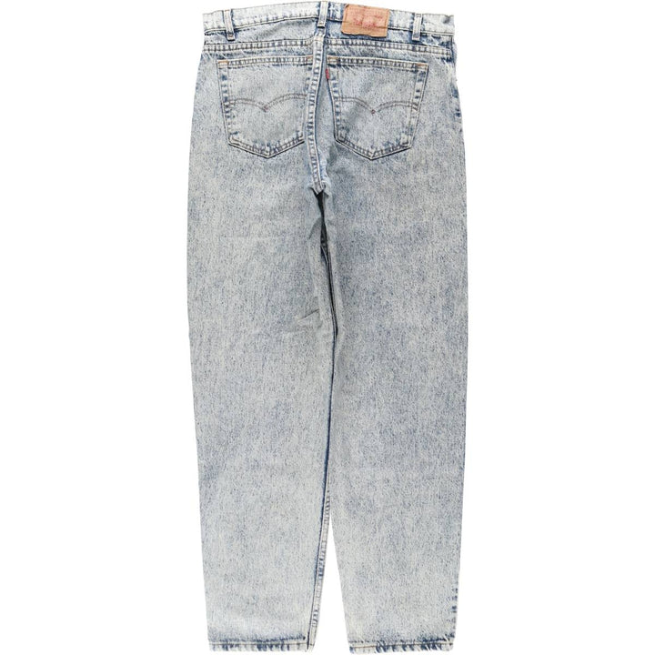Levi's 550-4822 Chemical Wash Tapered Denim Pants, Made in USA, Men's Size W34 (approx.) cotton blue type Vintage Second Hand