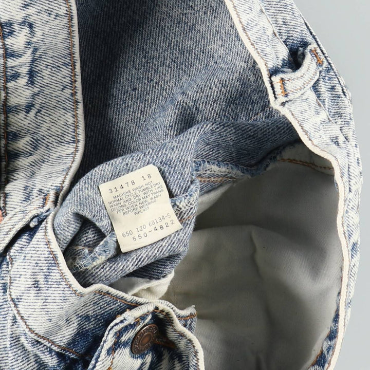 Levi's 550-4822 Chemical Wash Tapered Denim Pants, Made in USA, Men's Size W34 (approx.) cotton blue type Vintage Second Hand