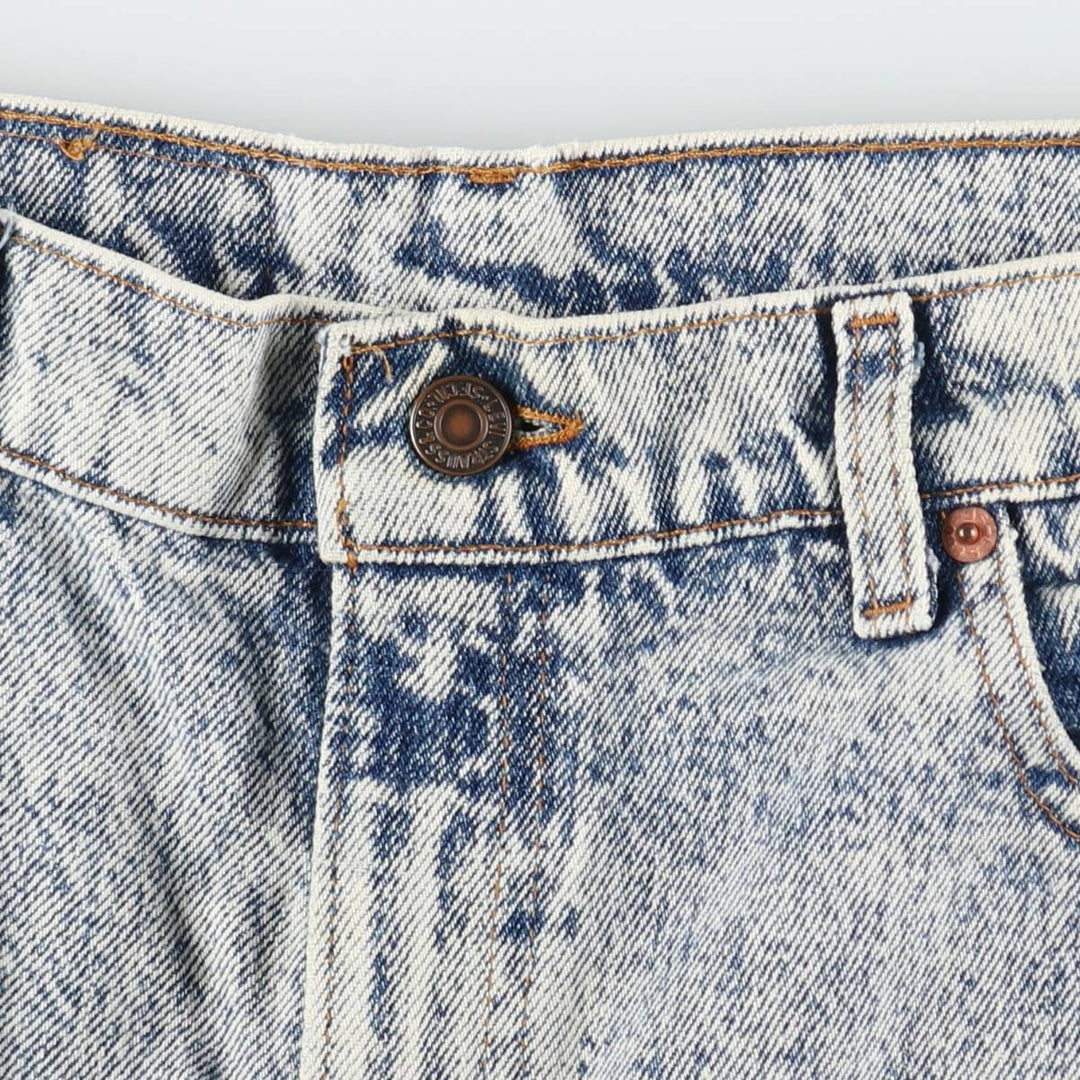 Levi's 550-4822 Chemical Wash Tapered Denim Pants, Made in USA, Men's Size W34 (approx.) cotton blue type Vintage Second Hand
