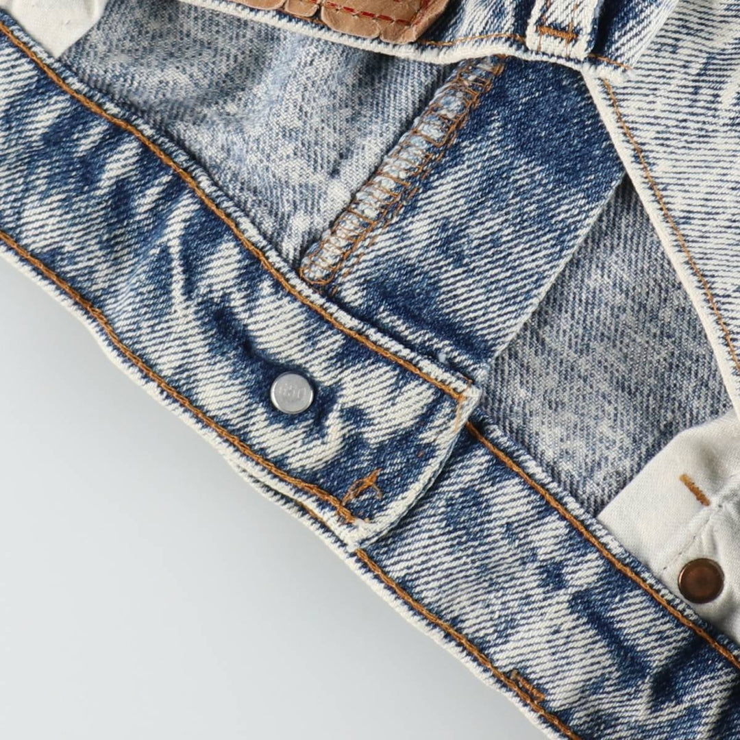 Levi's 550-4822 Chemical Wash Tapered Denim Pants, Made in USA, Men's Size W34 (approx.) cotton blue type Vintage Second Hand