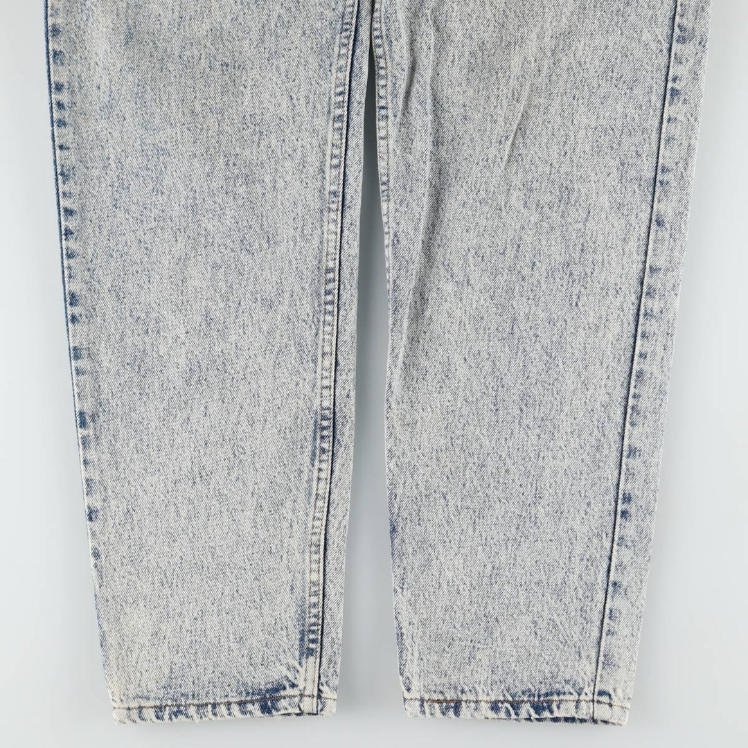 Levi's 550-4822 Chemical Wash Tapered Denim Pants, Made in USA, Men's Size W34 (approx.) cotton blue type Vintage Second Hand