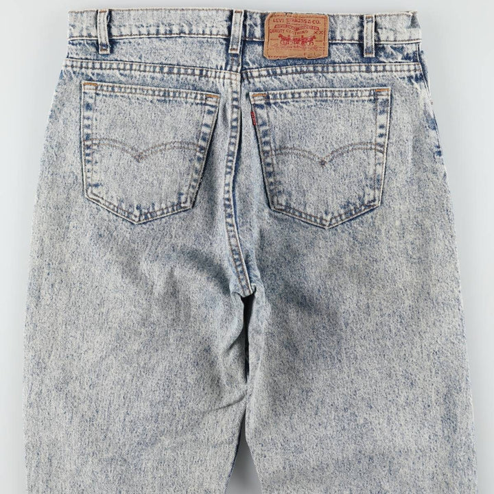 Levi's 550-4822 Chemical Wash Tapered Denim Pants, Made in USA, Men's Size W34 (approx.) cotton blue type Vintage Second Hand