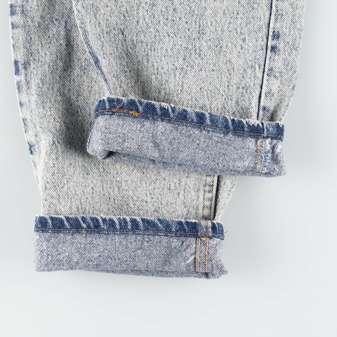 Levi's 550-4822 Chemical Wash Tapered Denim Pants, Made in USA, Men's Size W34 (approx.) cotton blue type Vintage Second Hand