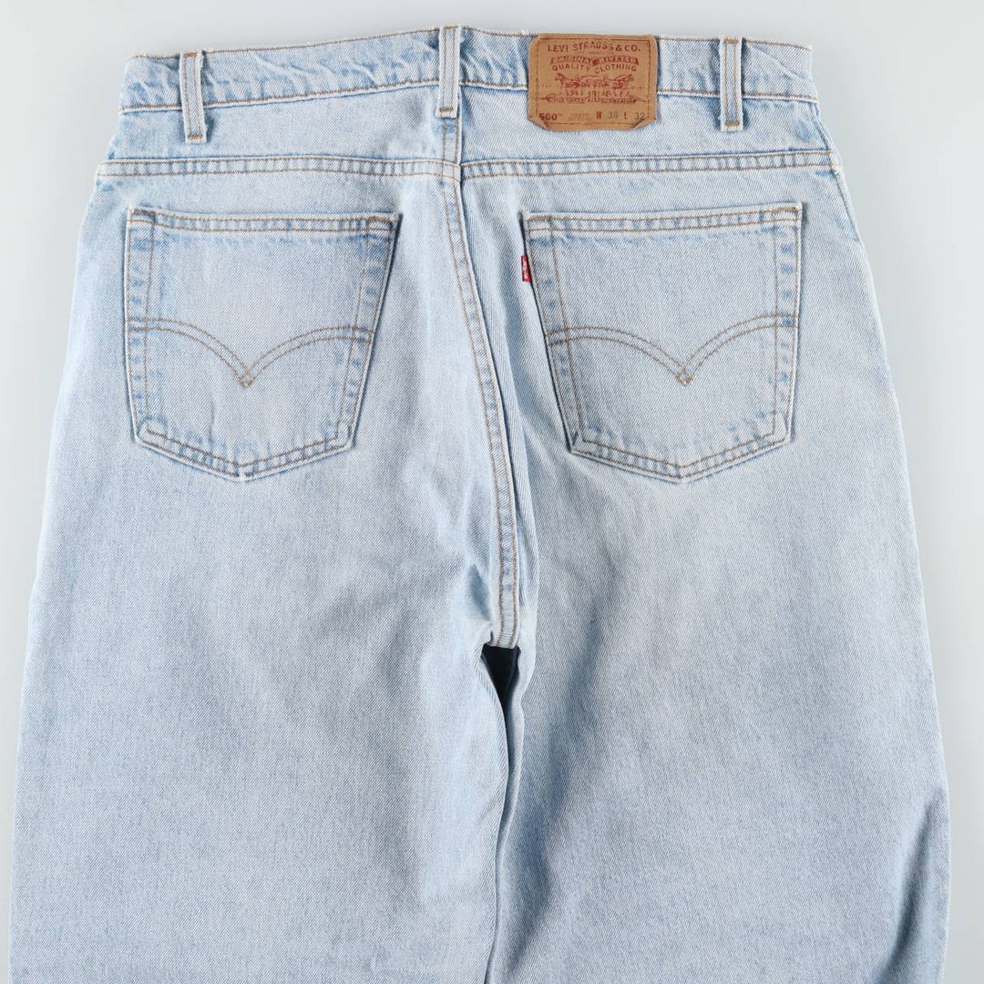 90'S Levi's 560 LOOSE FIT TAPERED LEG Tapered Denim Pants Made in USA Men's W36 Vintage cotton blue type Vintage Second Hand
