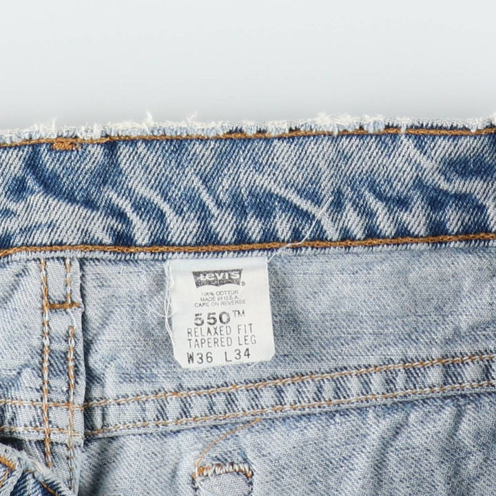 90'S Levi's 550 Relaxed Fit Tapered Leg Tapered Denim Pants Made in USA Men's W34 Vintage cotton blue type Vintage Second Hand