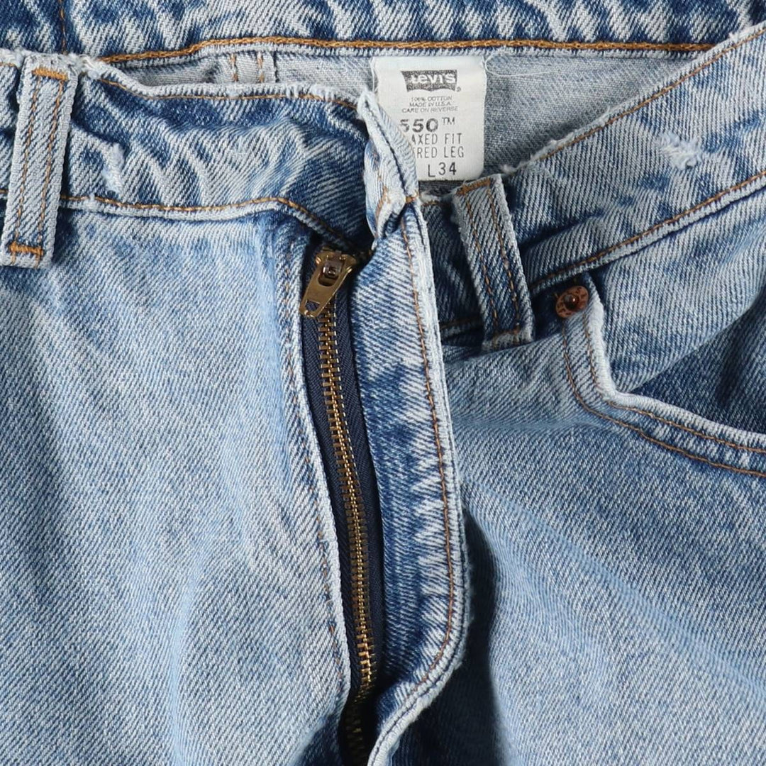 90'S Levi's 550 Relaxed Fit Tapered Leg Tapered Denim Pants Made in USA Men's W34 Vintage cotton blue type Vintage Second Hand