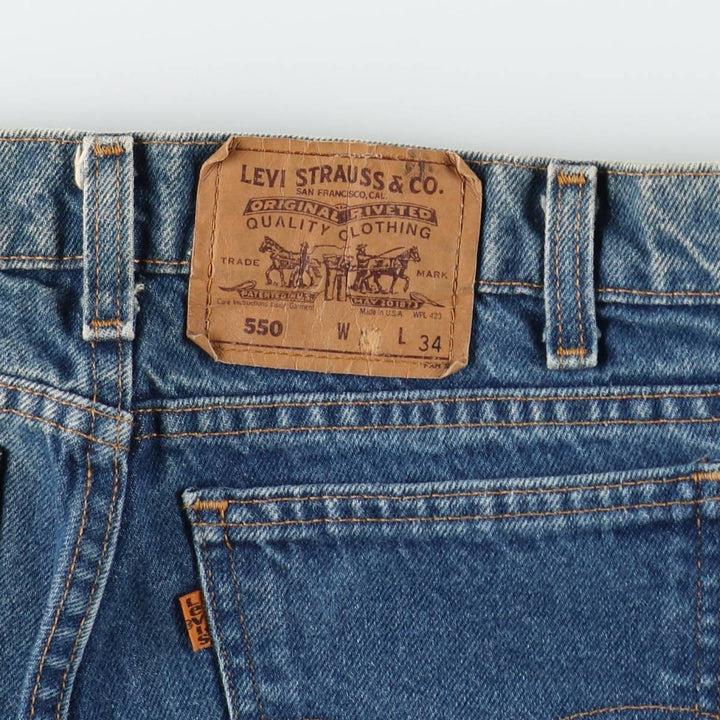 Levi's 40550-0215 Orange Tab Tapered Denim Pants, Made in USA, Men's W32 (approx.), Vintage. cotton blue type Vintage Second Hand