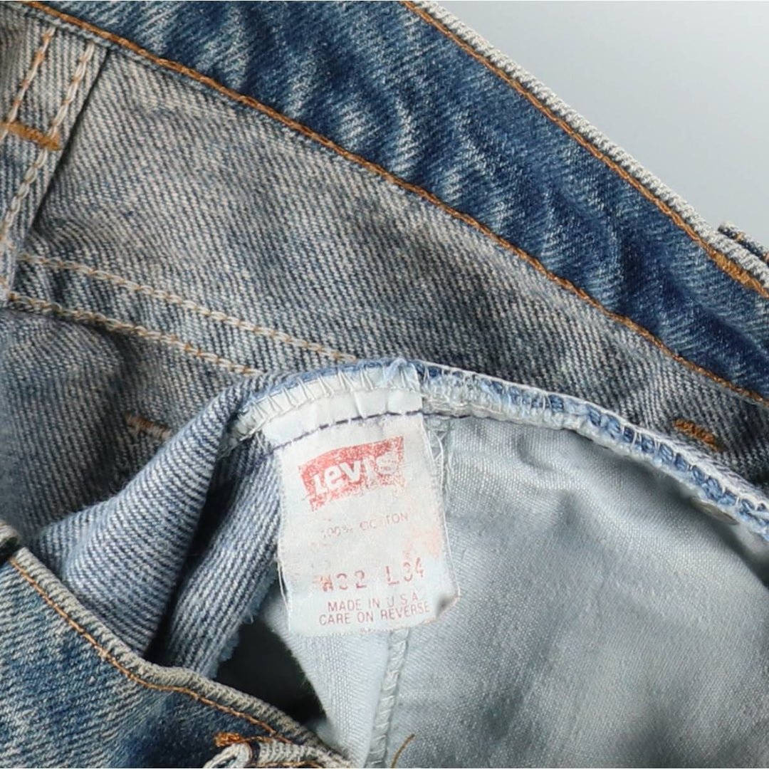 Levi's 40550-0215 Orange Tab Tapered Denim Pants, Made in USA, Men's W32 (approx.), Vintage. cotton blue type Vintage Second Hand