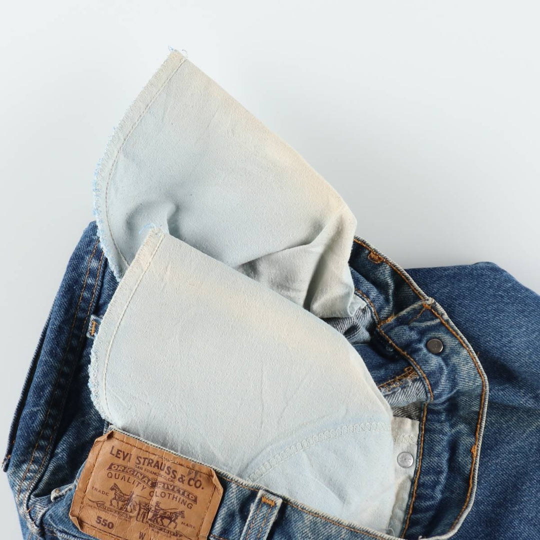 Levi's 40550-0215 Orange Tab Tapered Denim Pants, Made in USA, Men's W32 (approx.), Vintage. cotton blue type Vintage Second Hand