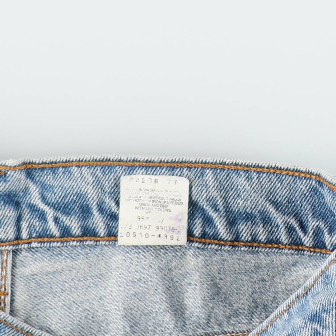 1990'S Levi's 10550-4392 Relaxed Fit Tapered Leg Denim Pants, Made in USA, Women's Size L (W30 equivalent) cotton blue type Vintage Second Hand