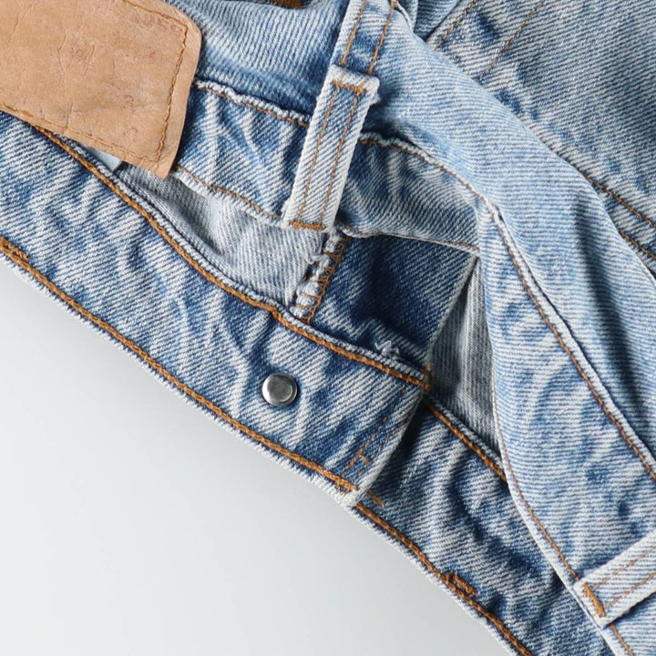 1990'S Levi's 10550-4392 Relaxed Fit Tapered Leg Denim Pants, Made in USA, Women's Size L (W30 equivalent) cotton blue type Vintage Second Hand