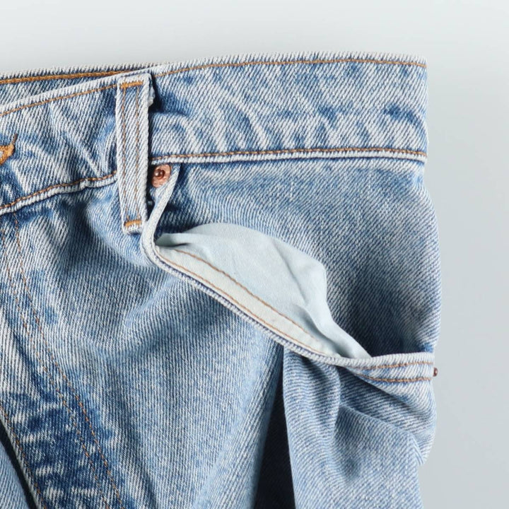 1990'S Levi's 10550-4392 Relaxed Fit Tapered Leg Denim Pants, Made in USA, Women's Size L (W30 equivalent) cotton blue type Vintage Second Hand