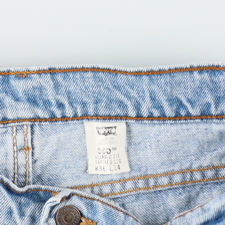 90'S Levi's 550 Relaxed Fit Tapered Leg Tapered Denim Pants Made in USA Men's W36 Vintage cotton blue type Vintage Second Hand