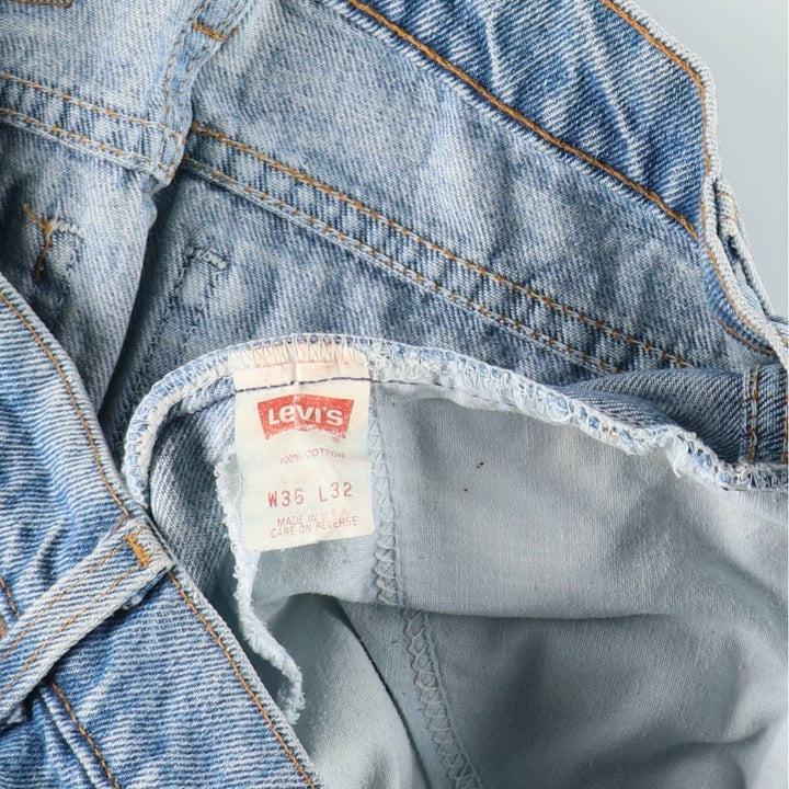 1990'S Levi's 40550-0213 Orange Tab Tapered Denim Pants, Made in USA, Men's W36 (approx.), Vintage cotton blue type Vintage Second Hand